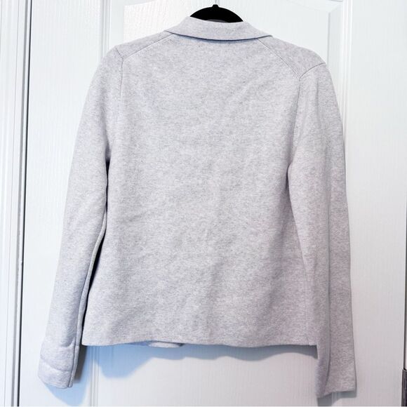 Banana Republic Milano Stitch Grey Cropped Open Front Sweater Blazer Size Small - Picture 2 of 11